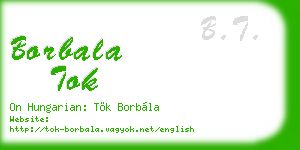 borbala tok business card